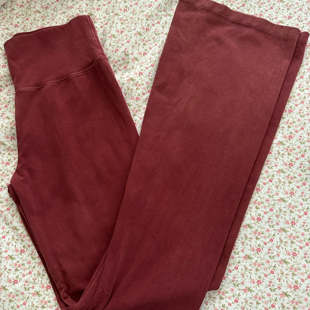 Brandy Melville Red Low-Waisted Leggings